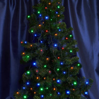 CL34 Гирлянда линейная,  100 LED мульти, с эффектом стробов, 10 м +1.5м черный шнур, IP65, Feron 32975