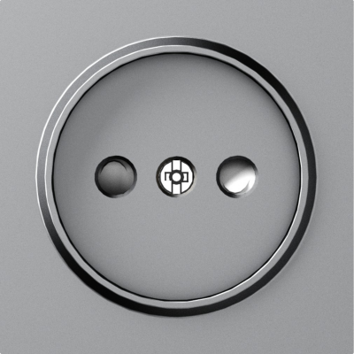 Donel A07 матовый серый накладка для розетки без заземления, со шторками 16A 250 В~,серия DB, DE21640