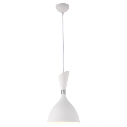 LUSSOLE MARION Подвесной светильник, цвет основания - белый, плафон - металл (цвет - Белый), 1x60W E27, LSP-8151