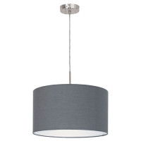 31573 Подвес PASTERI, 1х60W (E27), ?380, никель мат./текстиль, серый