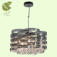 LUSSOLE WILMINGTON Люстра подвесная, цвет основания - хром, плафон - стекло (цвет - прозрачный), 5x5W G9, GRLSL-3407-05