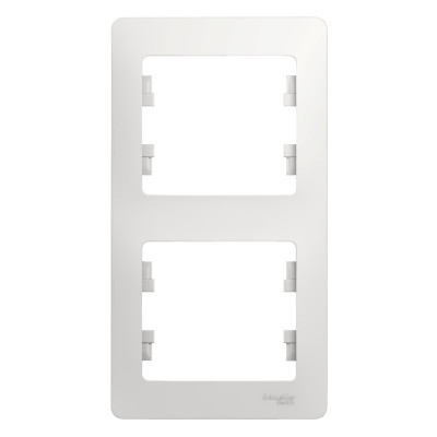 GLOSSA 2-постовая РАМКА, вертикальная, БЕЛЫЙ