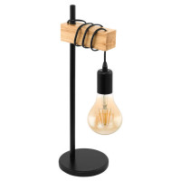 32918 Настольная лампа TOWNSHEND, 1х10W (E27), L175, B155, H500, сталь, дерево, черный, коричневый