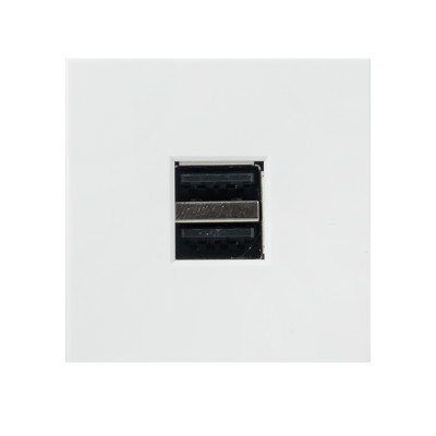 Розетка USB A+A, 2,1А, 2 гнезда, без индикатора EKF