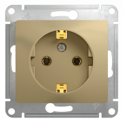 Glossa Розетка 2К+З 16А 250В~, титан