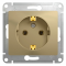 Glossa Розетка 2К+З 16А 250В~, титан