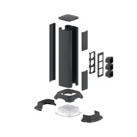 ДКС Алюминиевая колонна, 0.5м, цвет чёрный, 19553 ДКС Алюминиевая колонна, 0.5м, цвет чёрный, 19553