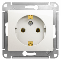 GLOSSA РОЗЕТКА с заземлением, механизм, ПЕРЛАМУТР GLOSSA РОЗЕТКА с заземлением, механизм, ПЕРЛАМУТР