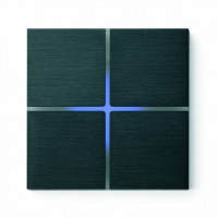 Basalte Выключатель 4-клавишный, sentido collection - aluminium, цвет brushed dark grey