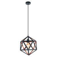 43348 Подвес EMBLETON 1, 1x60W (E27), ?305, H1100, сталь, черный, медь