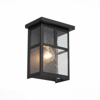 ST LUCE SL079.401.01 Светильник уличный настенный ST-Luce Темный кофе/Прозрачное кракелированное стекло E27 1*60W