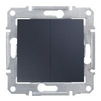 SDN0300170 - SE Sedna Графит Выключатель 2-клавишный 10A, 250В (cx.5), Schneider Electric SDN0300170 - SE Sedna Графит Выключатель 2-клавишный 10A, 250В (cx.5), Schneider Electric