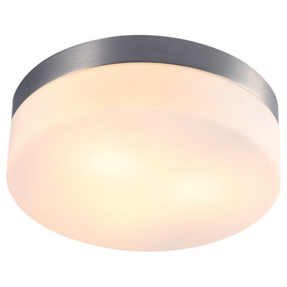Arte Lamp AQUA-TABLET, Светильник потолочный, цвет арматуры - матовое серебро, цвет плафона/декора - белый, 3x60W E27, A6047PL-3SS