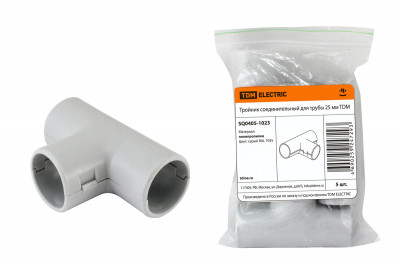 Тройник соед. для трубы 25 мм (5шт) TDM Electric, SQ0405-1023