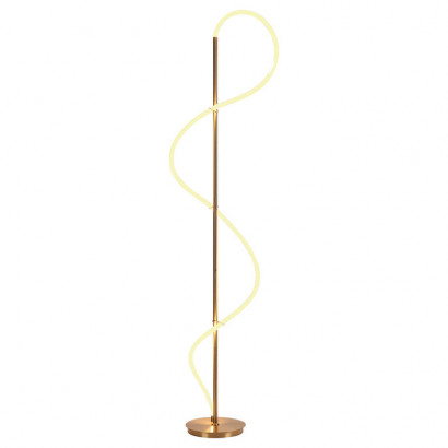 Arte Lamp KLIMT, Светильник напольный, цвет арматуры - полированная медь, цвет плафона/декора - белый, 1x30W LED, A2850PN-35PB