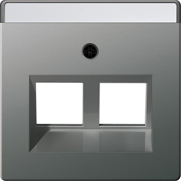 264020 - Gira E22 Накл с полем надп Mod. Jack 30°, сталь  E22