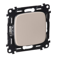 Legrand Valena ALLURE.Выключатель 10АХ 250В с лицевой панелью.Безвинтовые зажимы.Слоновая кость, 752801