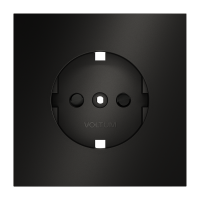 Накладка для розетки с заземлением и защитными шторками, S70 Metal (антрацит), VLSM000712