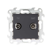 Simon Розетка TV-SAT оконечная, графит, 2410486-038