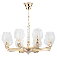 Lightstar 706082 (MDXJ69050/8) Люстра DELTA 8х40W E14  ЗОЛОТО (в комплекте)