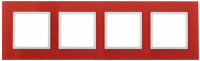 ЭРА 14-5104-23 Elegance Красный/белый Стекло Рамка 4-ая