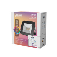 Прожектор Gauss Smart Home 10W 700lm 3000-6500K 200-240V IP65 черный RGBW+изм.цв.темп.+диммирование LED 1/20, 3550132