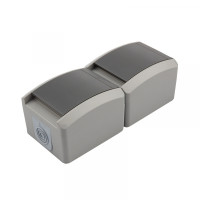 Блок вертикальный 2 розетки INDUSTRIAL IP54 с/з, о/у, серый KRANZ, KR-78-0615 Блок вертикальный 2 розетки INDUSTRIAL IP54 с/з, о/у, серый KRANZ, KR-78-0615