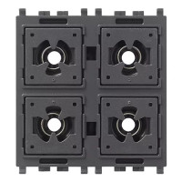 Vimar Блок Flat из 4-х кнопок "сухой контакт" 1P NO 24В, подсвечиваемые, со сменными клавишами, 02686.AX Vimar Блок Flat из 4-х кнопок "сухой контакт" 1P NO 24В, подсвечиваемые, со сменными клавишами, 02686.AX