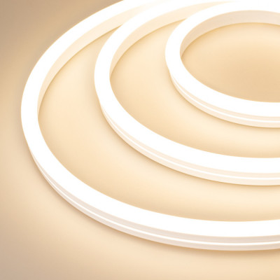 Светодиодная лента герметичная MOONLIGHT-SIDE-A140-12x24mm 24V Warm3000 (9.6 W/m, IP68, 2835, 5m, Wire x1) (Arlight, -), 038602