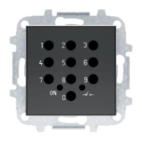 8553.5 NS - Накладка для механизма электронного выключателя с кодовой клавиатурой 8153.5, серия SKY, цвет чёрный барх.