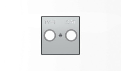 ABB SKY Серебристый алюминий Накладка для TV-R-SAT розетки