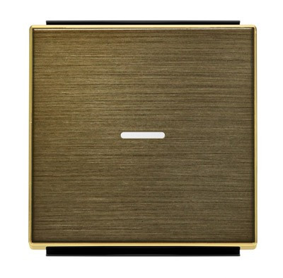 8501.3 OE - Клавиша для 1-клавишных выключателей/переключателей/кнопок с линзой подсветки, серия SKY, цвет античная латунь - 2CLA850130A1201