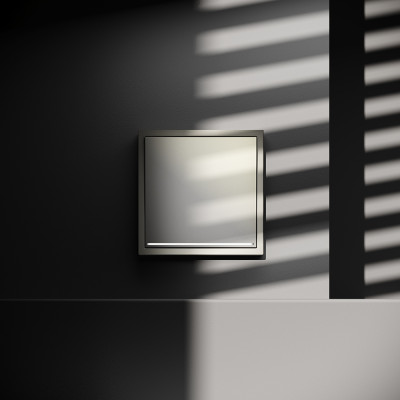 Проходной переключатель встраиваемый VOLTUM S70 одноклавишный с подсветкой 10А, (шелк), VLS010404