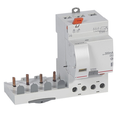 Legrand Дифференциальный блок DX? - тип A - 300 мА - 4П - 400 В~ - 63 А - 3 модуля, 410529