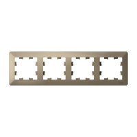 ATN220504 - ATLASDESIGN AIR 4-постовая РАМКА, ШАМПАНЬ/дымчатый черный, Systeme Electric