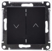 ATN001419 - ATLASDESIGN 2-клавишный ВЫКЛЮЧАТЕЛЬ ДЛЯ ЖАЛЮЗИ, сх.4, 10А, механизм, БАЗАЛЬТ, Systeme Electric