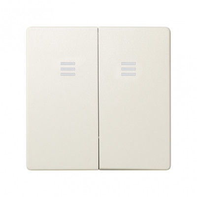 Simon 82 Клавиша двойная для выключателя с голубой подсветкой цвета слоновая кость, 8202025-031