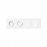 Simon 10020402-230 Кит 4 поста, фронт. Накладка на 2 розетки Schuko + 1 розетку TV+SAT + 1 розетку RJ45 + 1 розетку HDMI + 1 розетку USB цвета белый матовый S100