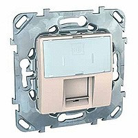 Unica Розетка комп. экран. 1xRJ45 класс Е кат.6 , беж.
