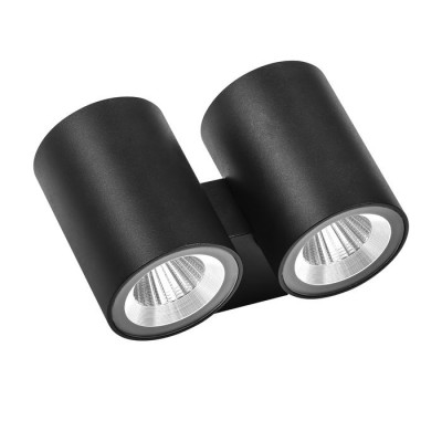 Lightstar 352672 Светильник PARO LED 2*2*6W 1920LM 24G ЧЕРНЫЙ 3000K IP65 (в комплекте)