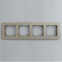 IRIDIUM Рамка на 4 пост, шампань, Berlin 02, 02P403