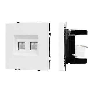 054312 - Механизм сдвоенной компьютерной розетки SCT-NOBE-MPC2-SFPL-WH (RJ-45, CAT6) (Arlight, -)