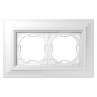 Монтажная рамка для установки в гипсокартон или под штукатурку, 2 поста; гипс; белый; LS Zero, PA982G125-0