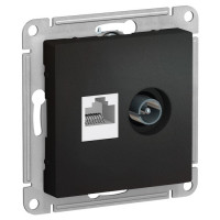 IRIDIUM Розетка TV + RJ45, Черный , M1505