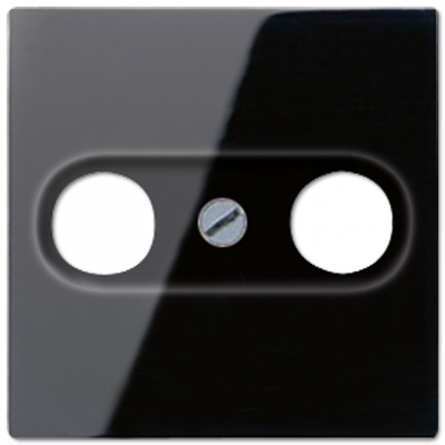 Крышка для TV-FM-розеток, фиксация винтом; дюропласт; черный; A500, A561PLTVSW