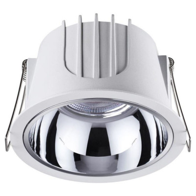 Novotech 358693 SPOT NT21 207 белый/хром Светильник встраиваемый светодиодный IP20 LED 4000К 20W 100-265V KNOF