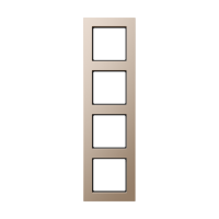 Рамка для вертикальной и горизонтальной установки, 4 поста; дюропласт; шампань; A CREATION, AC584CH