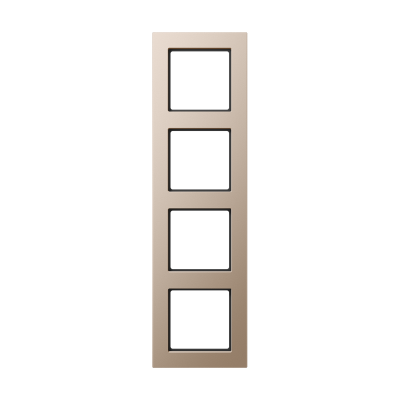 Рамка для вертикальной и горизонтальной установки, 4 поста; дюропласт; шампань; A CREATION, AC584CH