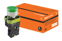 Кнопка BW3361 с подсветкой зеленый 1з TDM Electric, SQ0704-0054