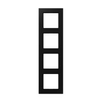 Рамка 4 поста; серия A550; термопласт; черный матовый, A5584BFSWM